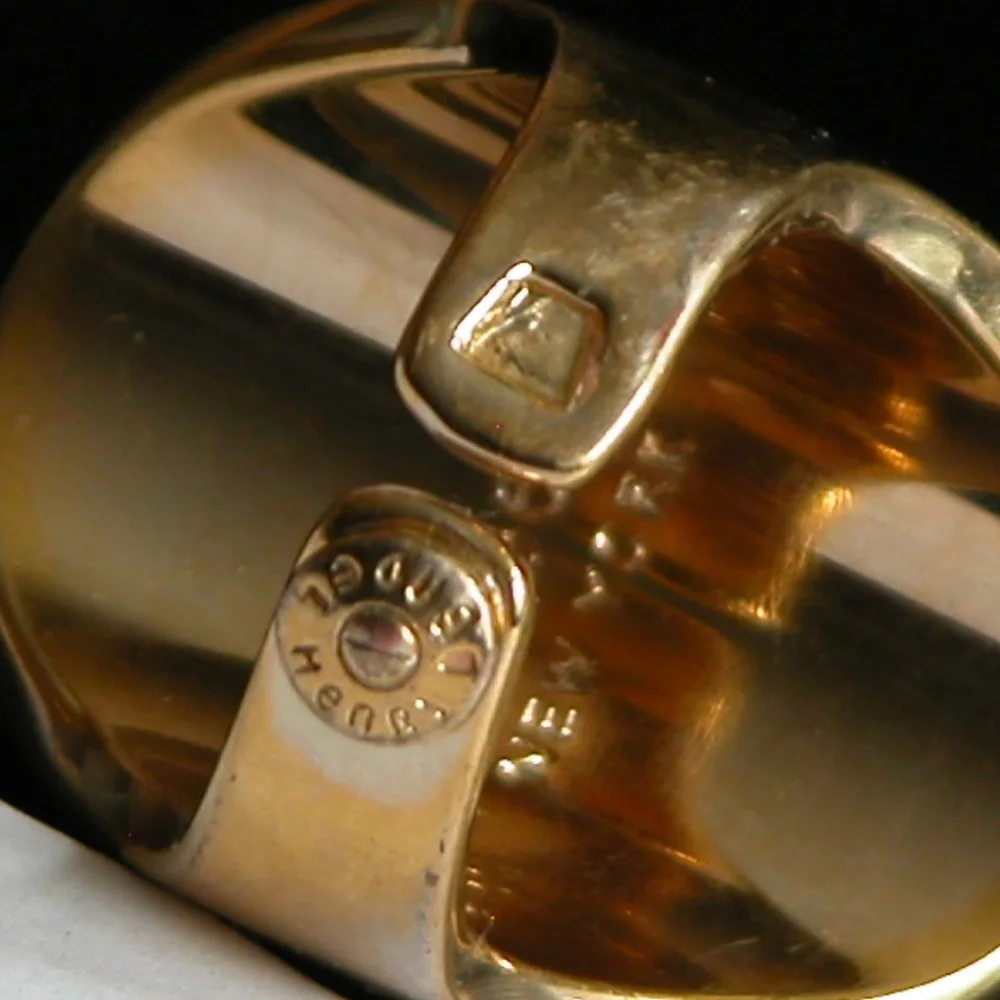 Henri Bendel New York ring Micro Grey Crystal Ring Sz 6 - Picture 5 of 6